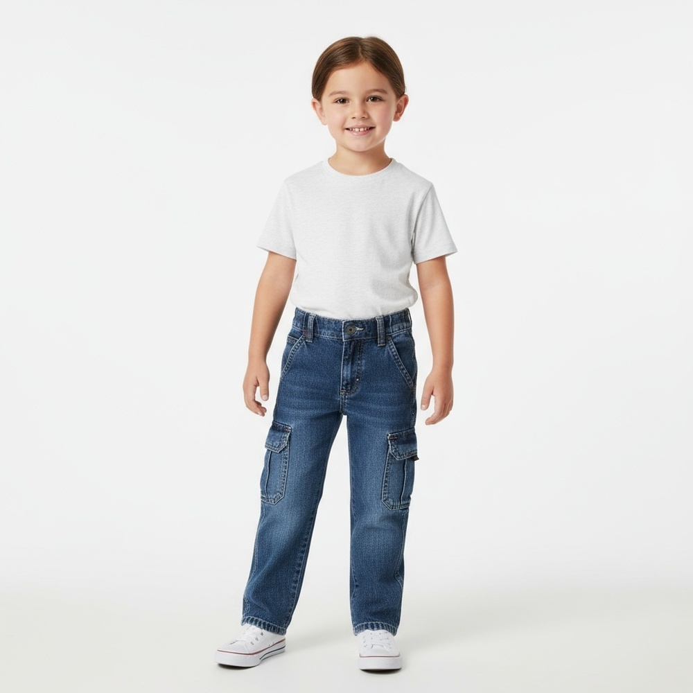 WRG Jeans Cargo Boys 5 Slim Straight Leg Rugged Fall Winter Casual School Play